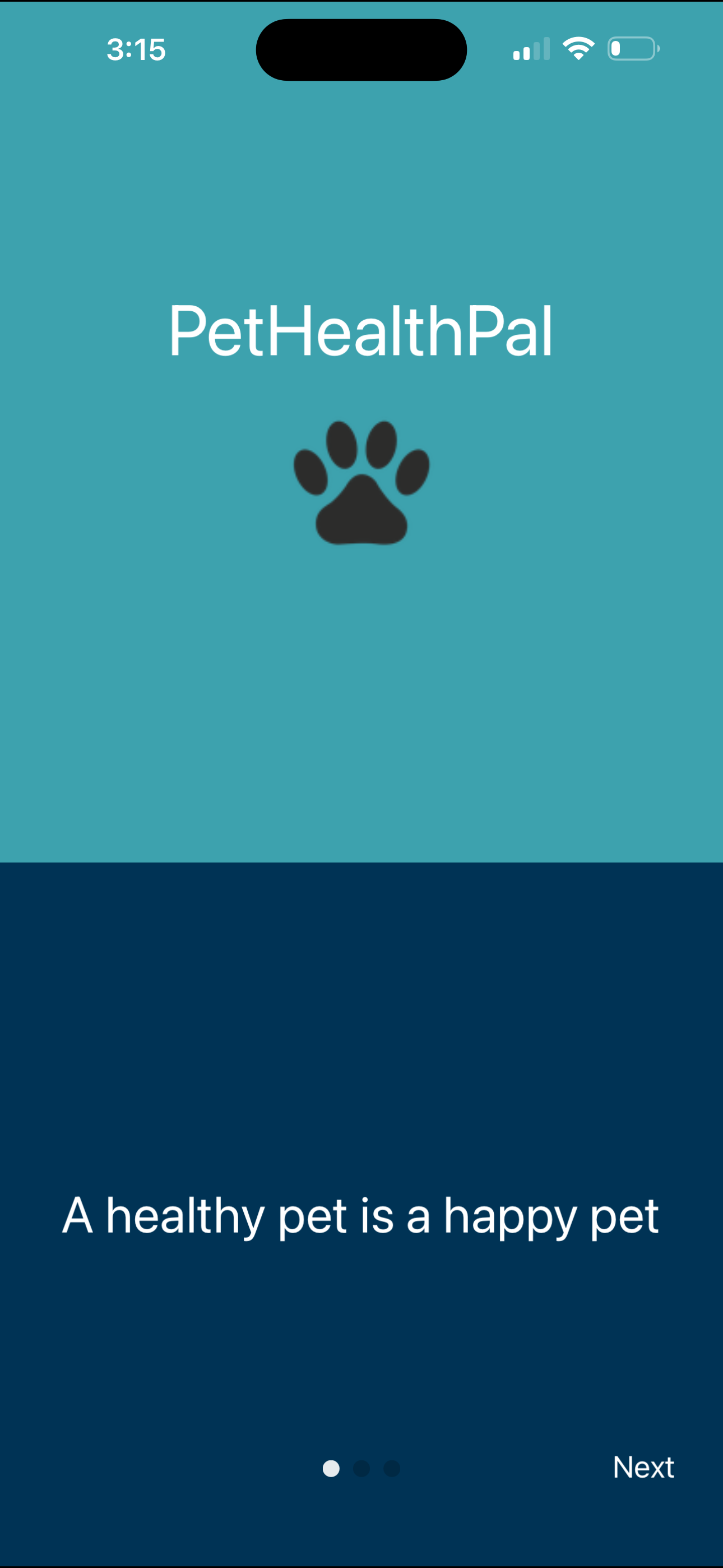 Screenshot: PetHealthPal